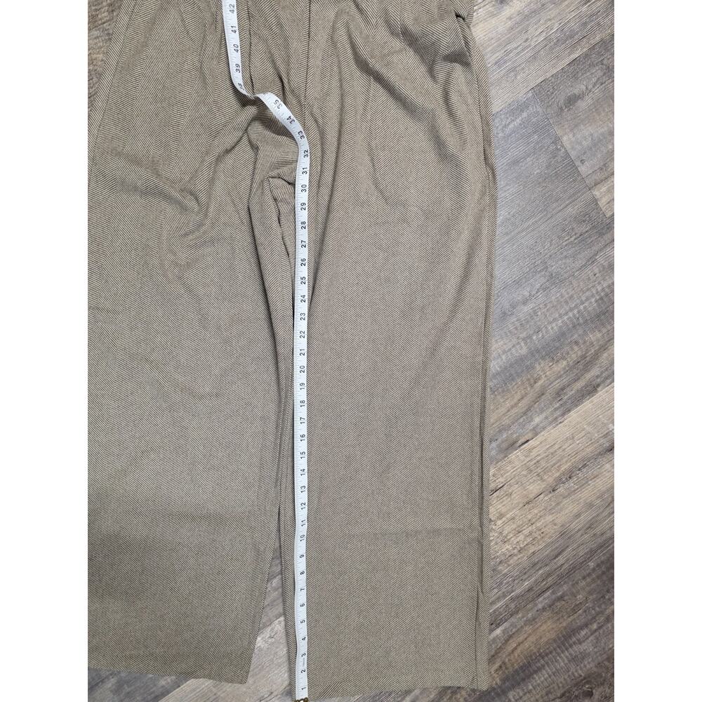 Kistore Womens Pants Size XL Beige Herringbone Wide Leg High Rise NWT - Picture 4 of 10